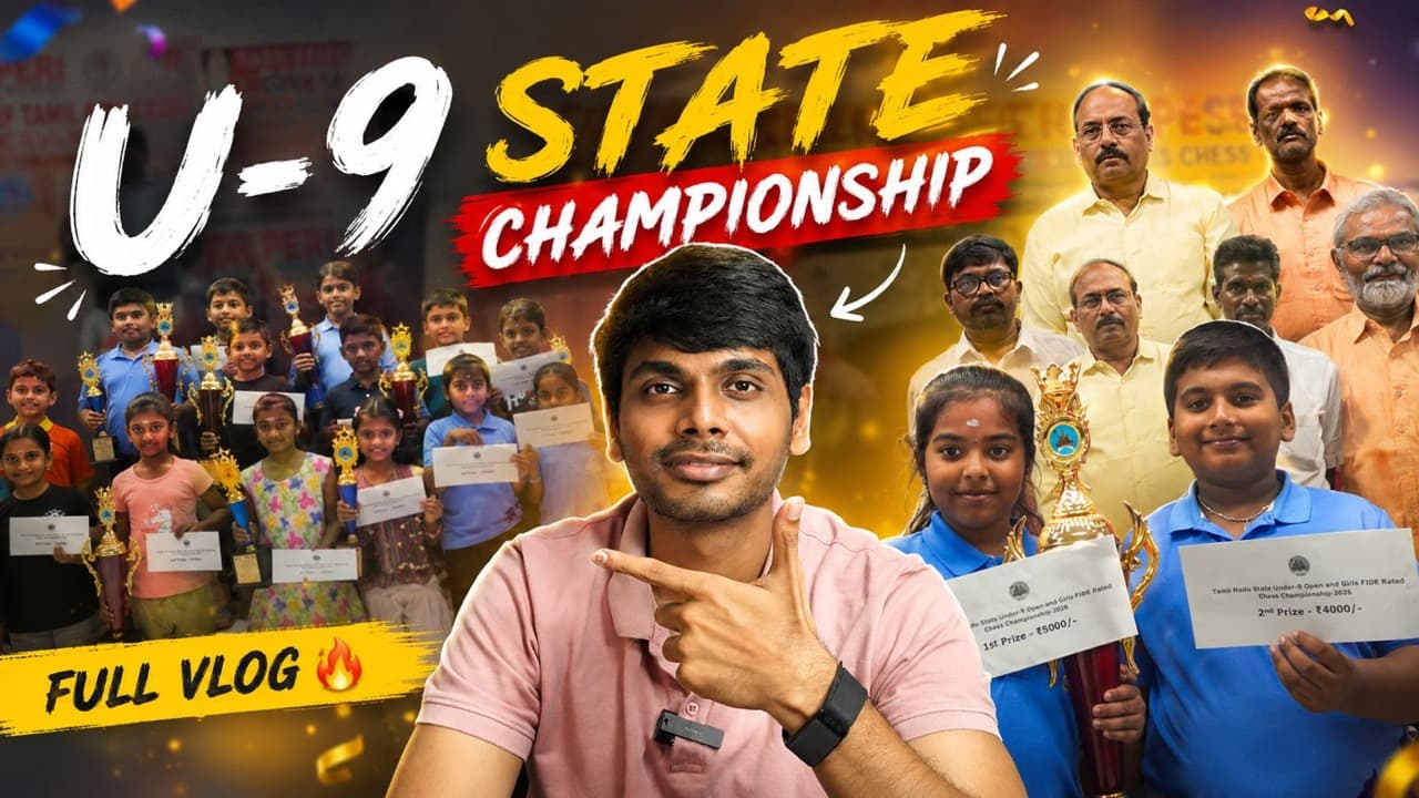 GM Akash Ganesan at the U-9 State Championship