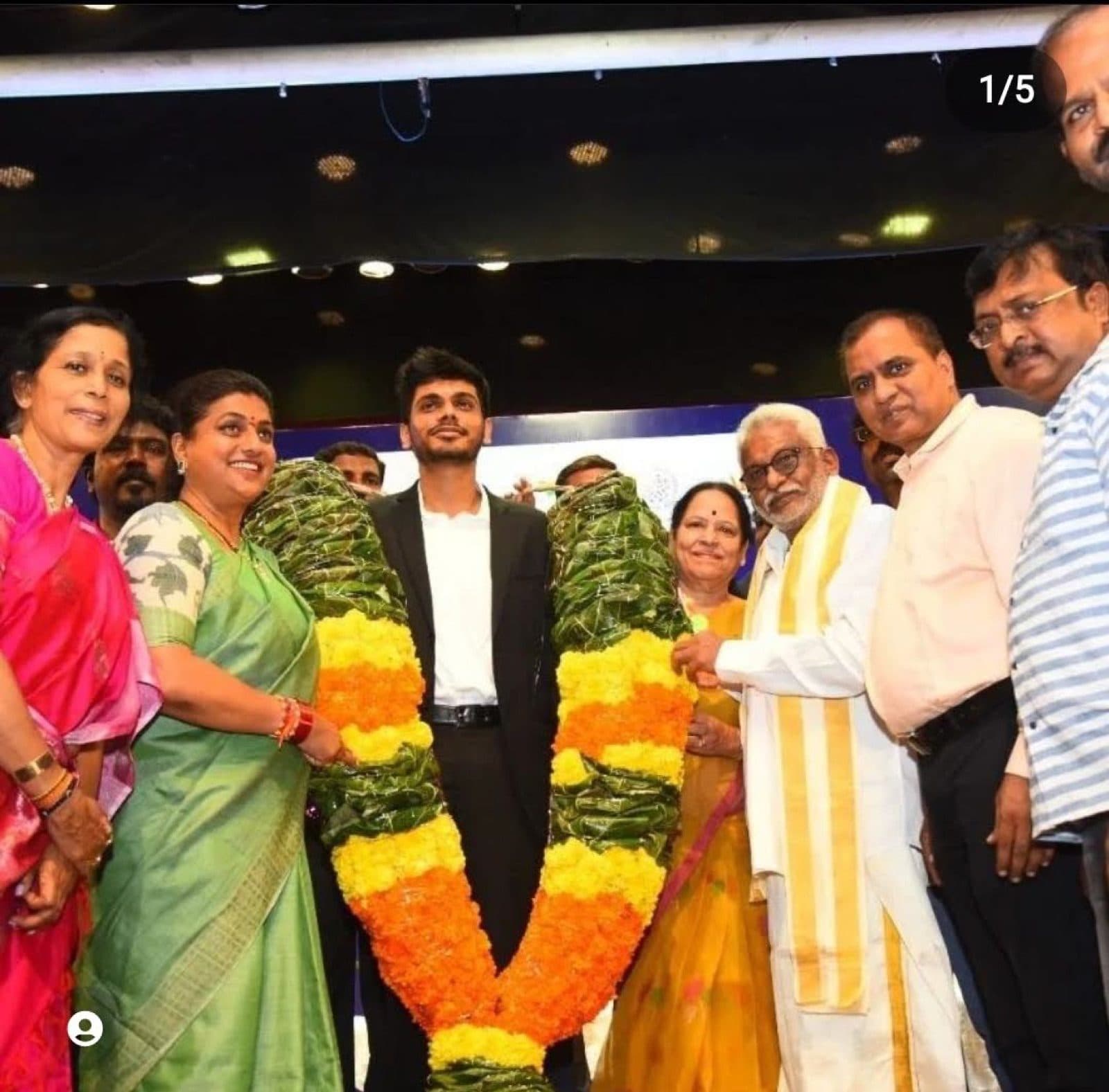 GM Akash Ganesan at the Olympiad Torch event in Tirupati